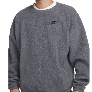 Nike Club Fleece Sherpa Winterized Crewneck Sweatshirt FB8378-068 Men’s Size 2XL